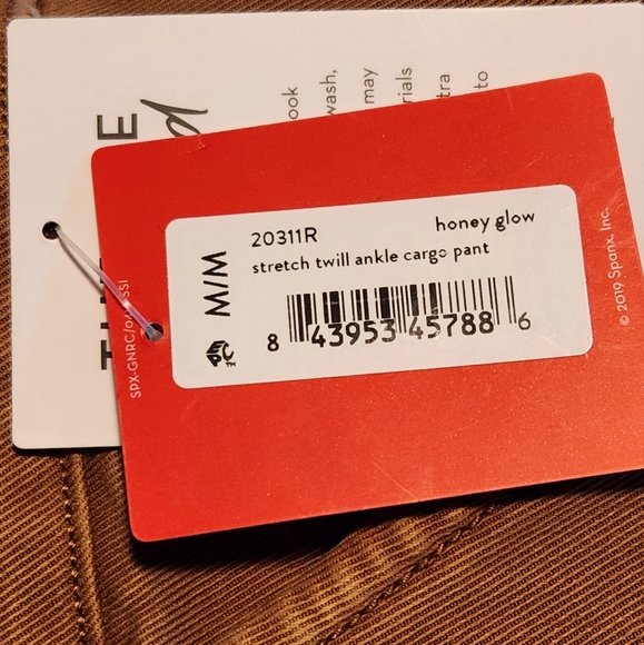 Spanx Honey Glow Stretch Twill Ankle Cargo Pants Size M Jeggings - Picture 9 of 11